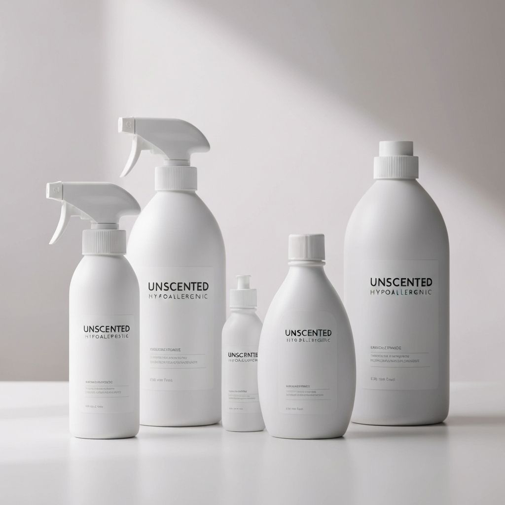 Unscented hypoallergenic cleaning products